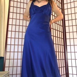 BRAND NEW SATIN SAPPHIRE DRESS 🌊